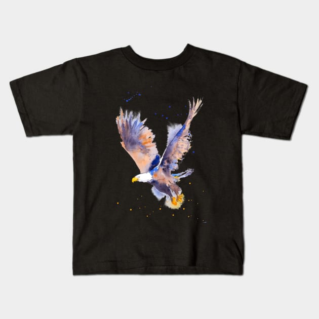 Eagle in Flight Kids T-Shirt by beaugeste2280@yahoo.com